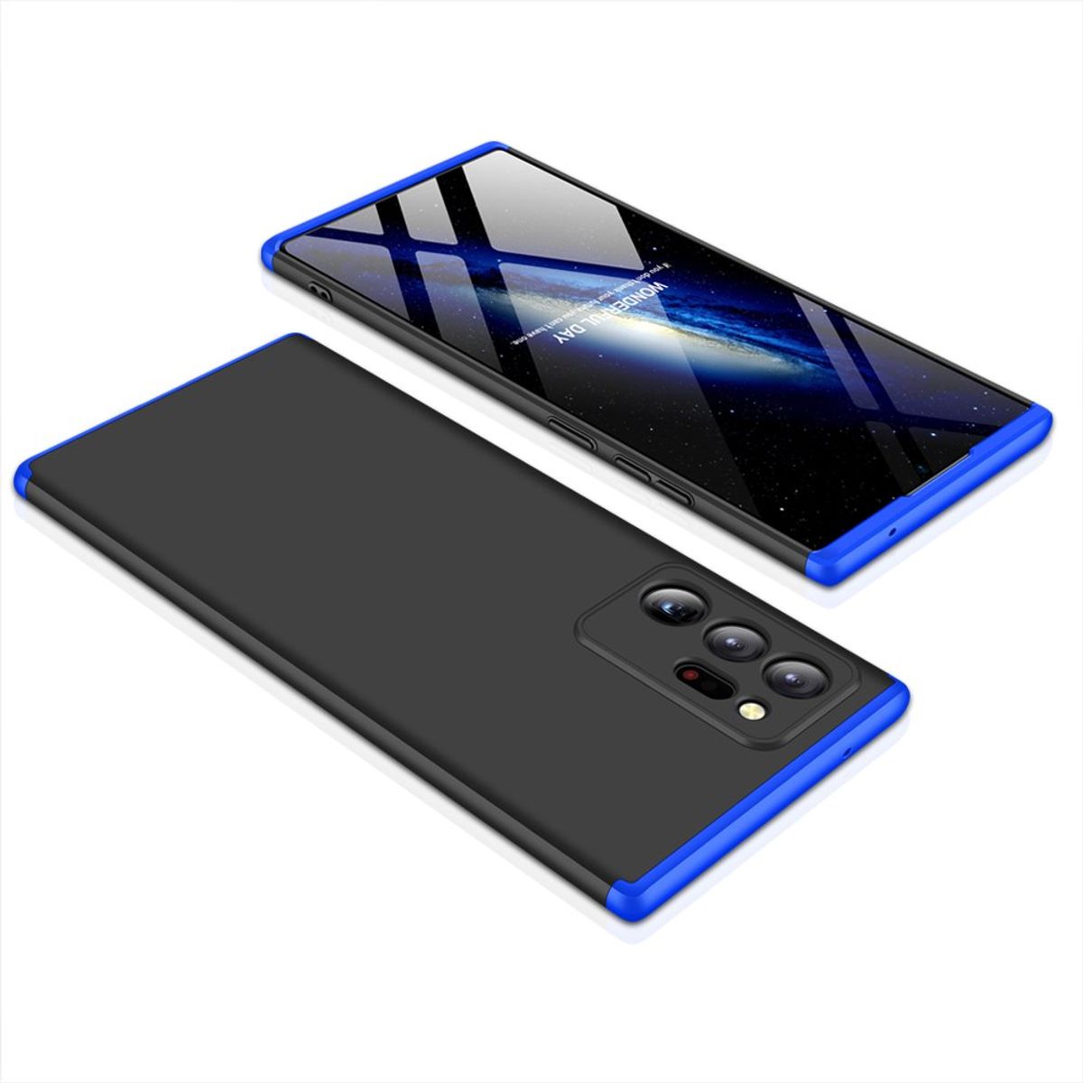 GENERICO - Funda Carcasa Estuche Protector Para Samsung Note 20 ultra Negro Azul