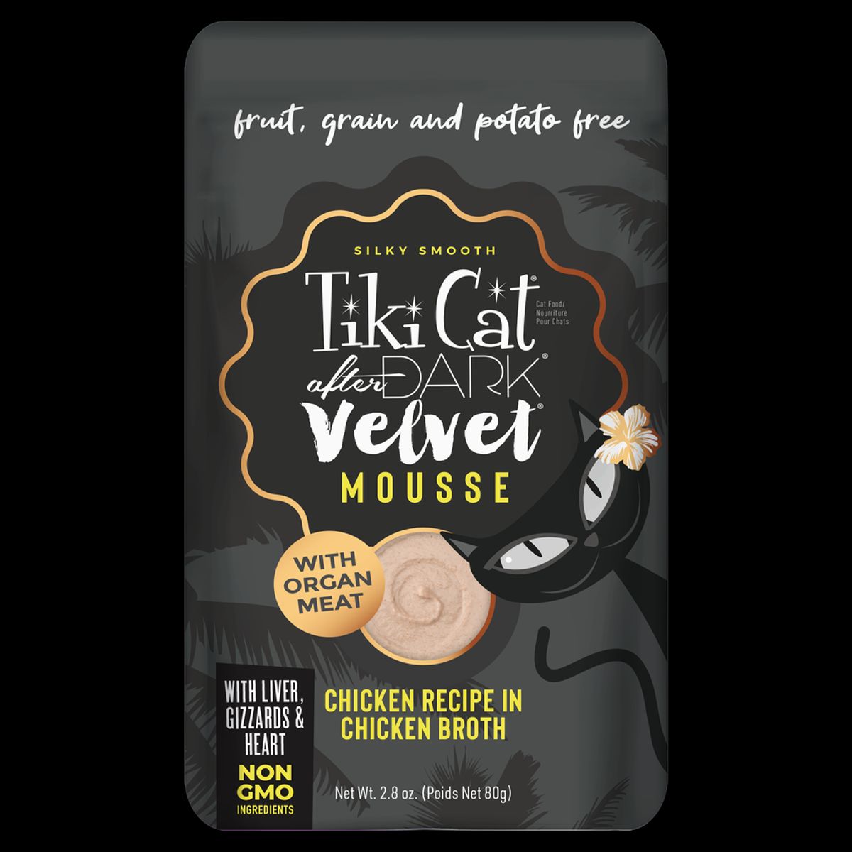 CATLIKE - Alimento Tiki Cat Mousse Pollo En Caldo De Pollo 80gr Pouch
