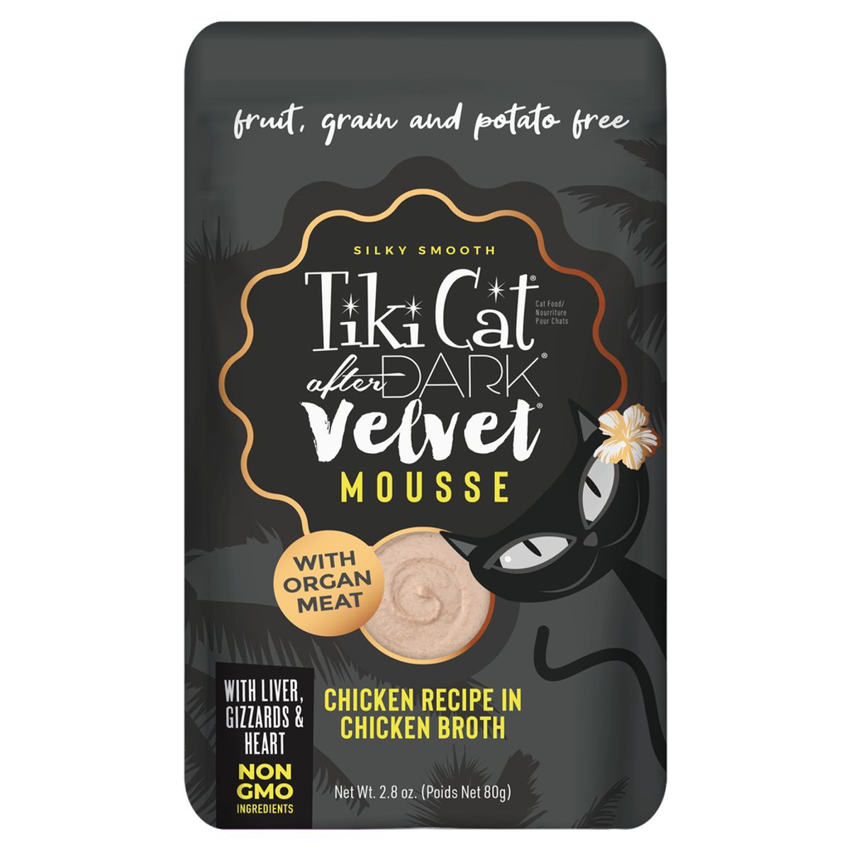 CATLIKE - Alimento Tiki Cat Mousse Pollo En Caldo De Pollo 80gr Pouch