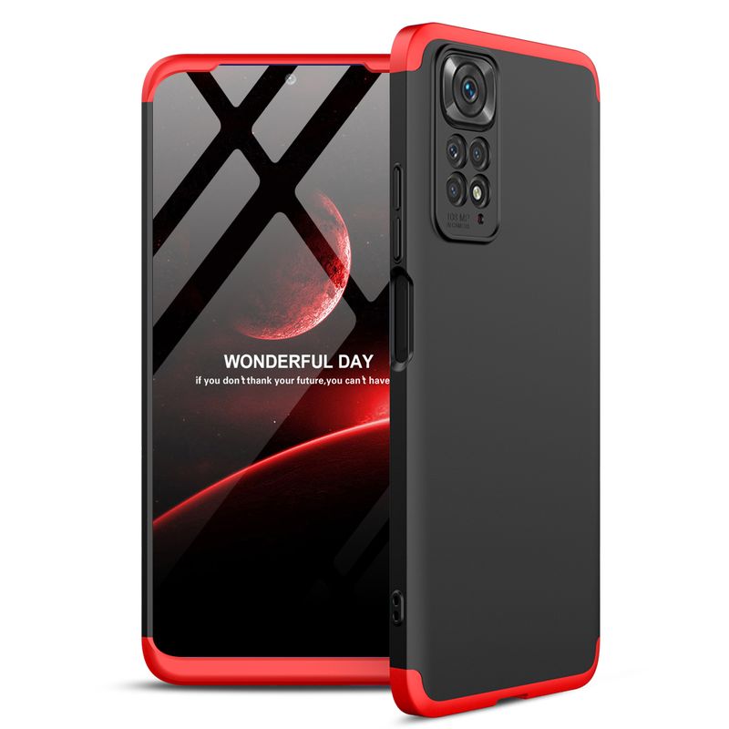 GENERICO - Funda Carcasa Estuche Protector Para Redmi note 11 / 11S Negro Rojo