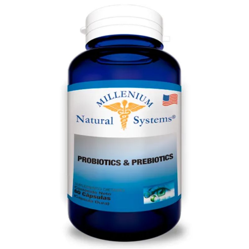 MILENIUM - Probioticos Prebioticos x120 Cápsulas Natural Systems