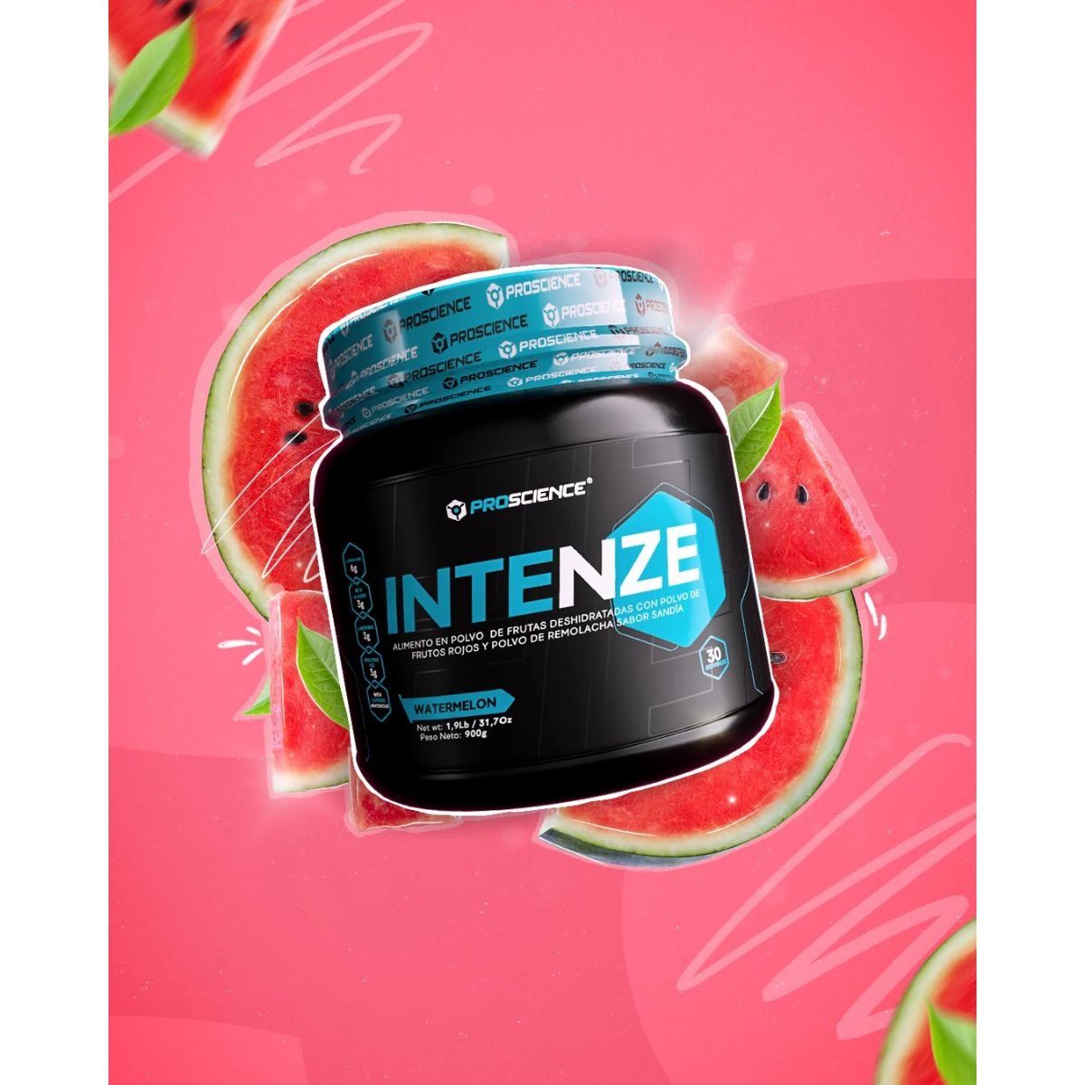 PROSCIENCE - Intenze Pre-workout 30 Serv. Proscience - Sabor sandia