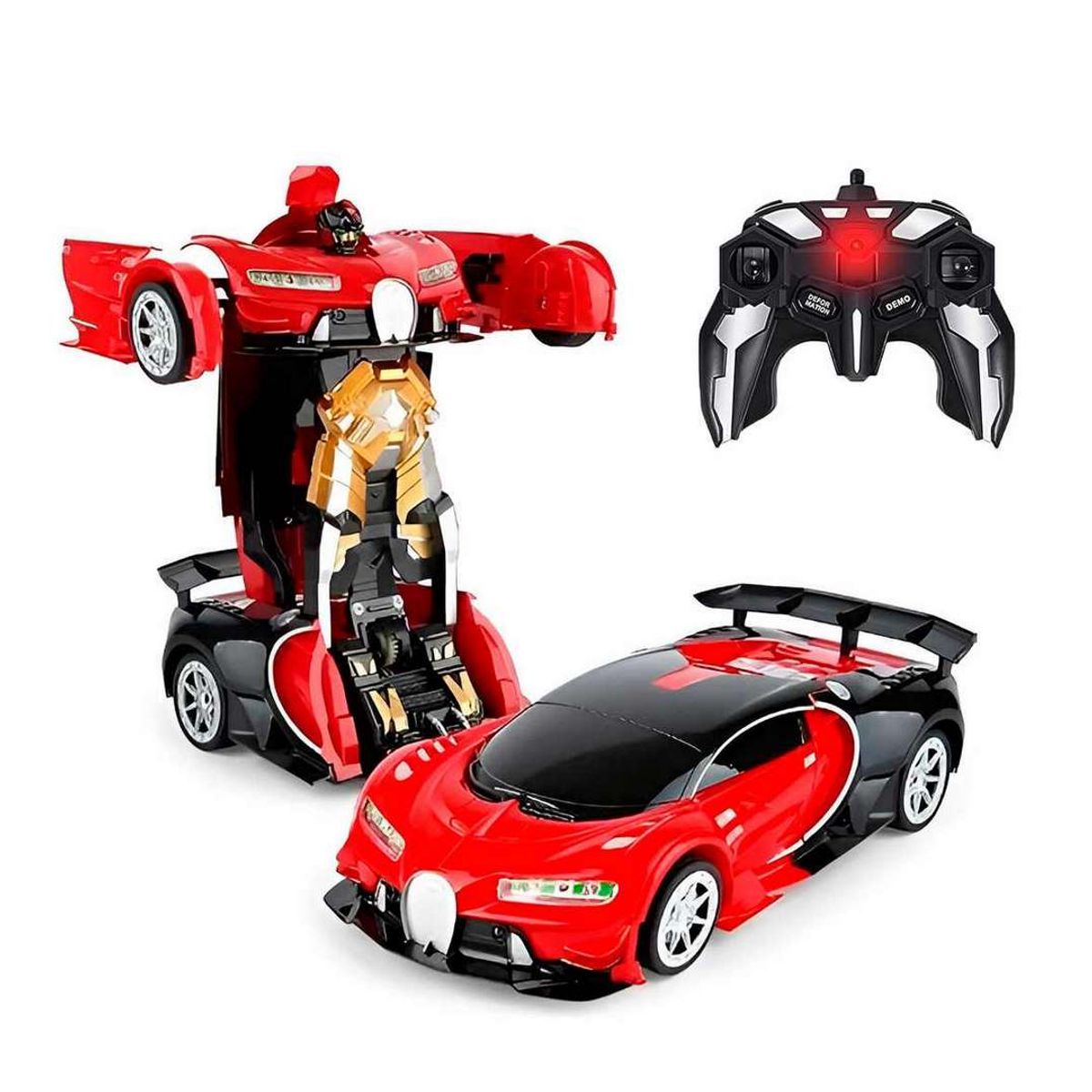 GENERICO - Carro Control Remoto Transformers En Robot Recargable Racing