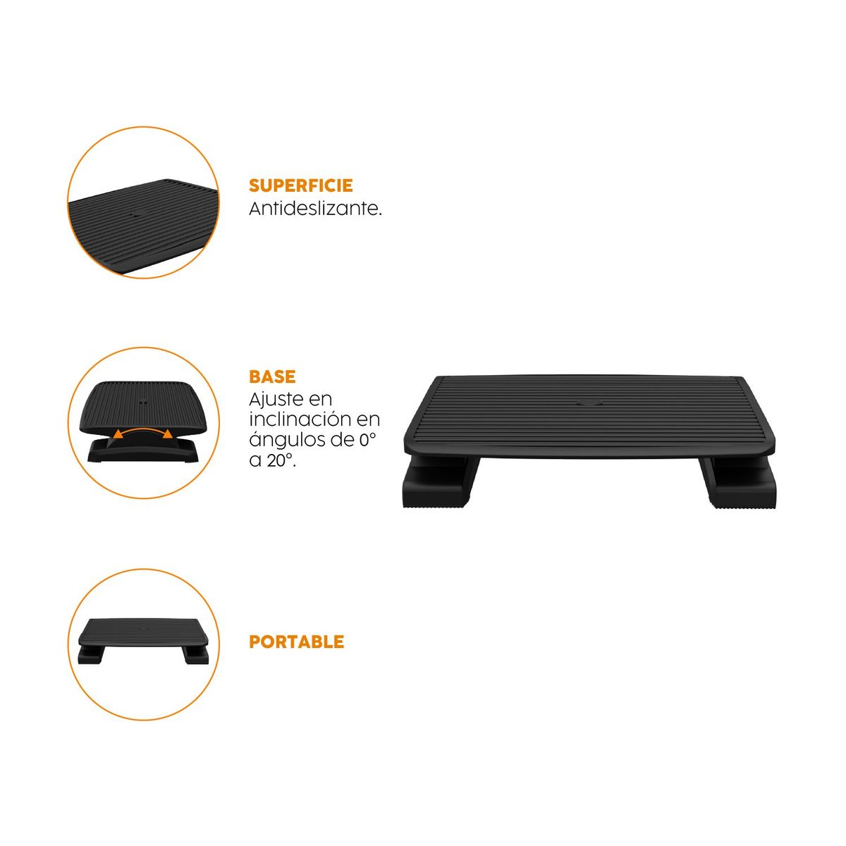 BONNO - Descansa Pies Basic Altura Regulable Bonno