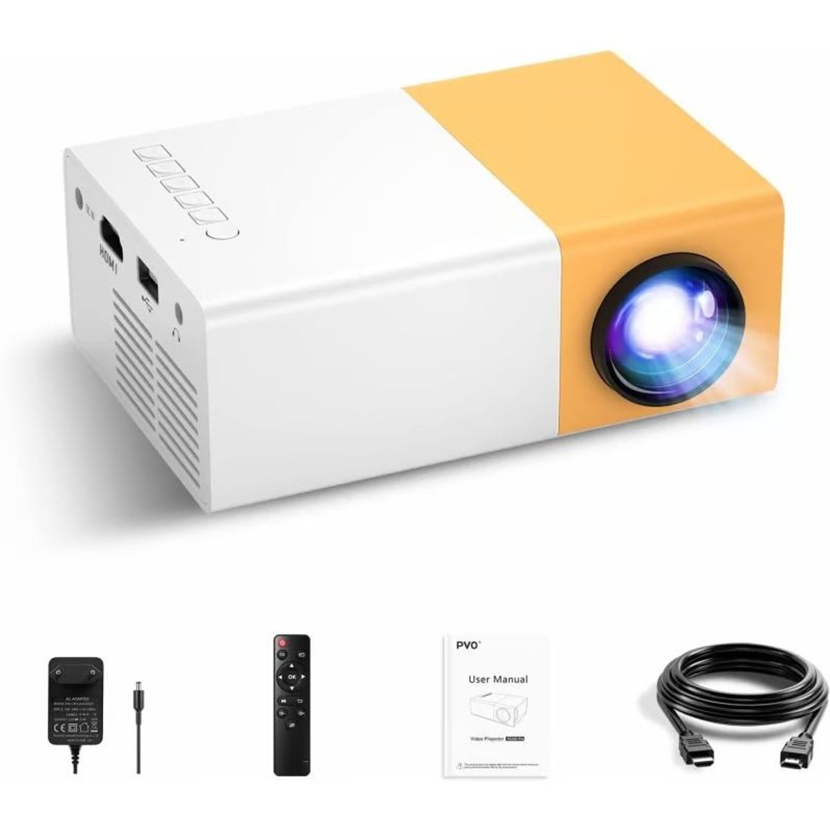 GENERICO - Mini Proyector Led Video Beam HD 1080P HDMI