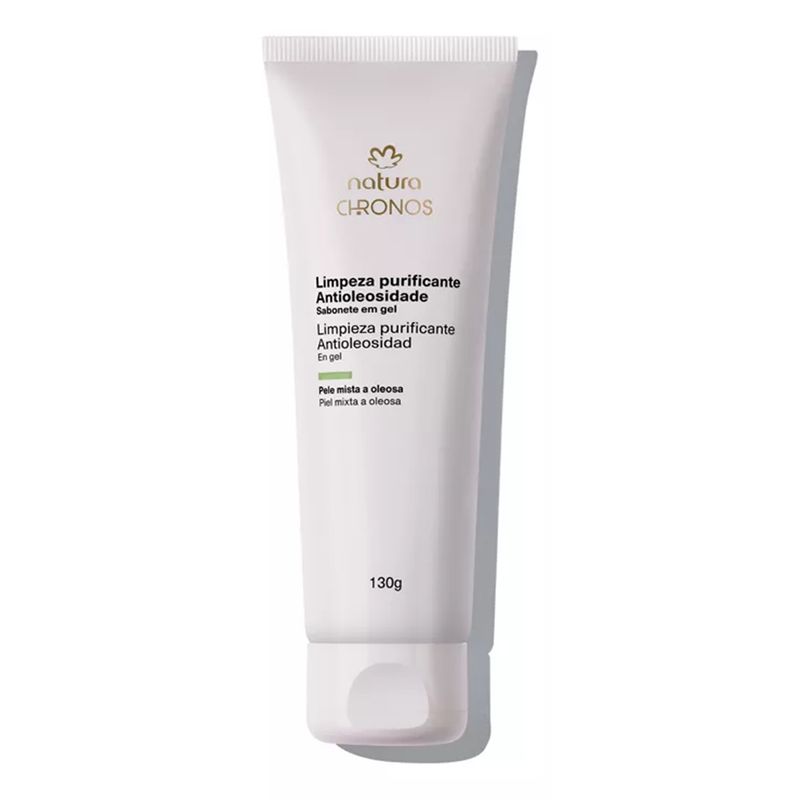NATURA - Jabón en gel facial limpieza purificante antioleosidad Chronos Natura 130 gr
