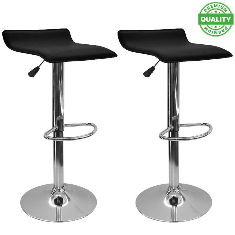 ONE PIXEL - 2 Sillas Bar Butaco Alta Giratoria Barra Bar Cocina Negro One Pixel