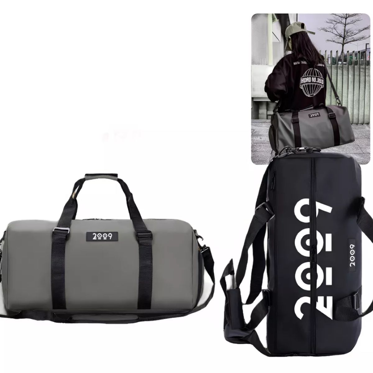 GENERICO - Tula Deportiva Impermeable Maletín Gym Morral Zapatero Beige+ Obsequio