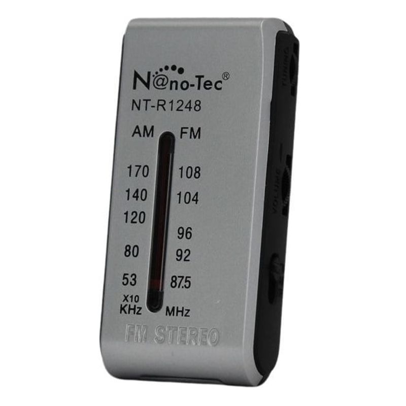 GENERICO - Mini Radio Fm Conector 35mm Auriculares Pilas Aa Portátil