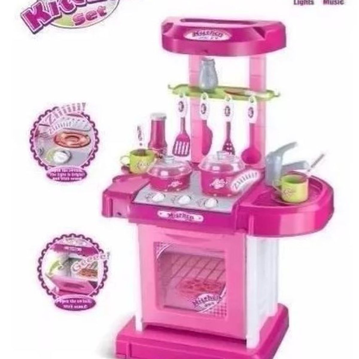 ZHOPI CO - Set De Cocina De Juguete Con Luces Sonido Y Accesorios