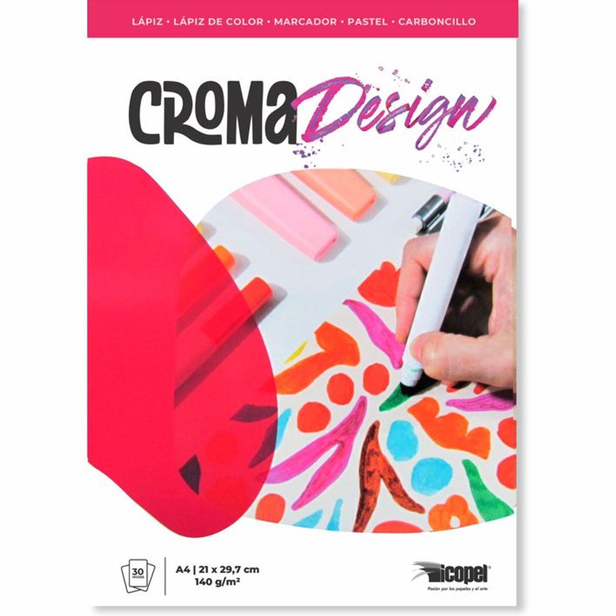 ICOPEL - Block Croma Design 140 g - A4 x 30 Hjs