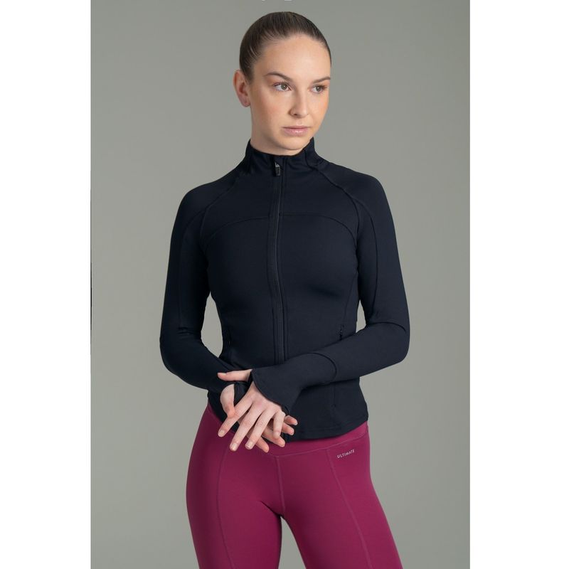 ULTIMATE FITNESS - Ultimate Full Zipper Sport Mujer Vintage Black