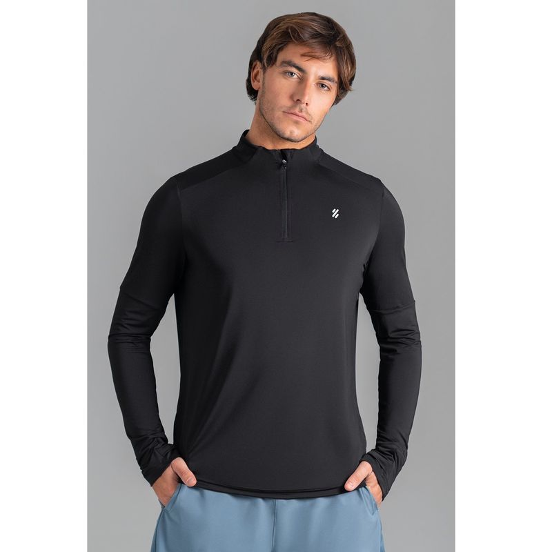 ULTIMATE FITNESS - Ultimate Midi Zipper Sport Hombre Black Onyx