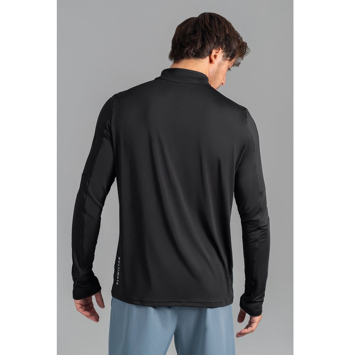 ULTIMATE FITNESS - Ultimate Midi Zipper Sport Hombre Black Onyx