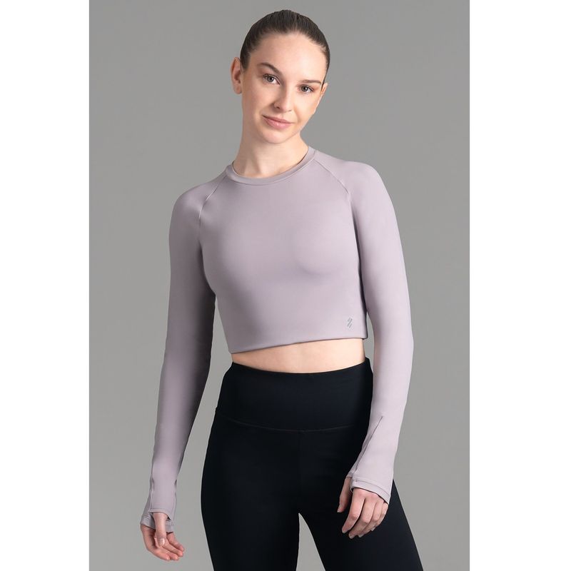 ULTIMATE FITNESS - Ultimate Top ML Sport Mujer Raglan Cool Gray