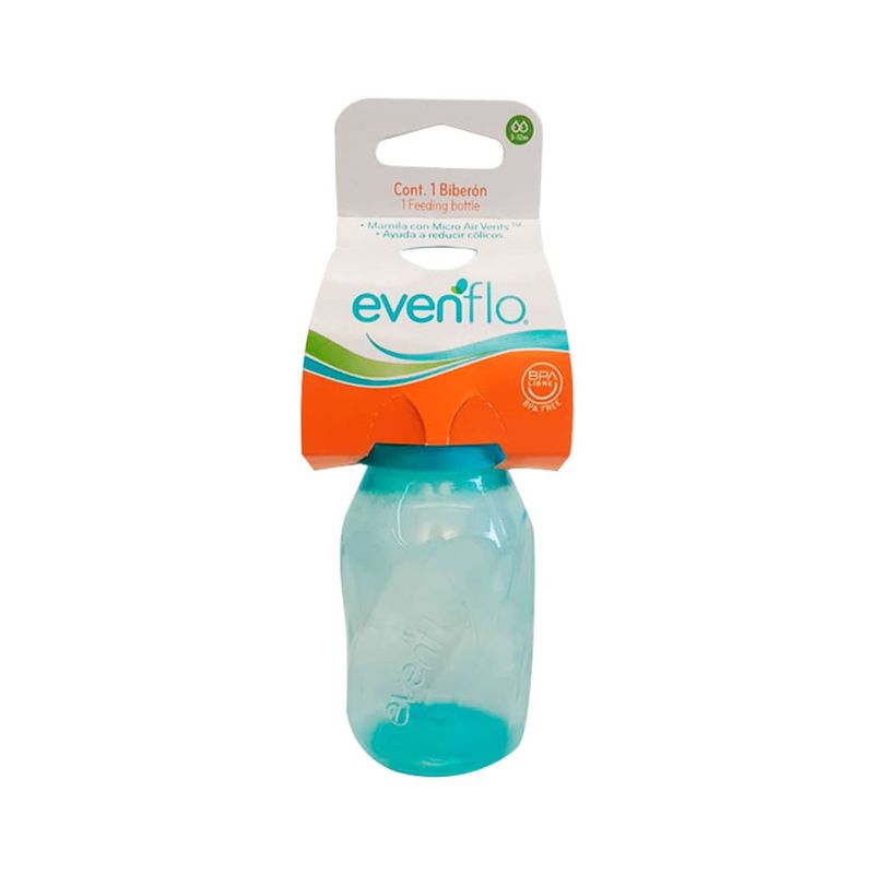 EVENFLO - Biberon 4 Onzas Twist Turquesa - Evenflo