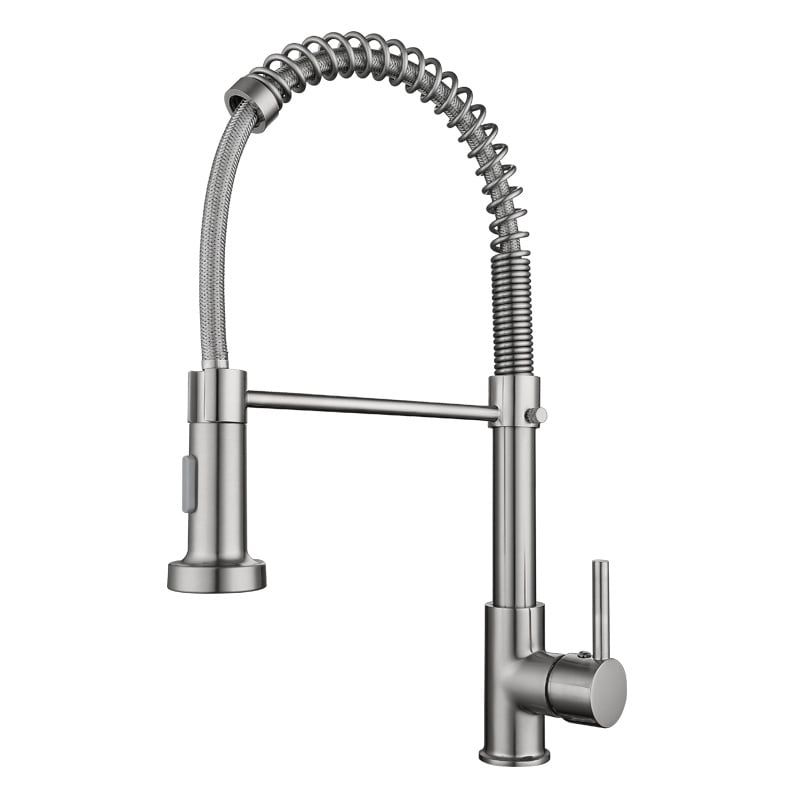 GENERICO - Griferia Monocontrol Lavaplatos Espiral Flexible Acero Llave