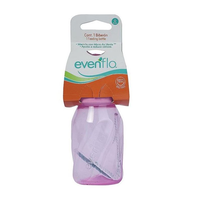 EVENFLO - Biberon 4 Onzas Twist Rosado- Evenflo