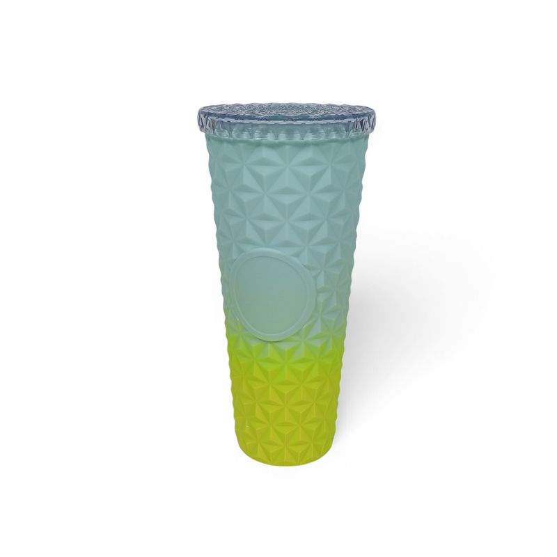 YOYOSO - VASO DE PLASTICO CON TAPA & PITILLO 710ML - VERDE & MENTA
