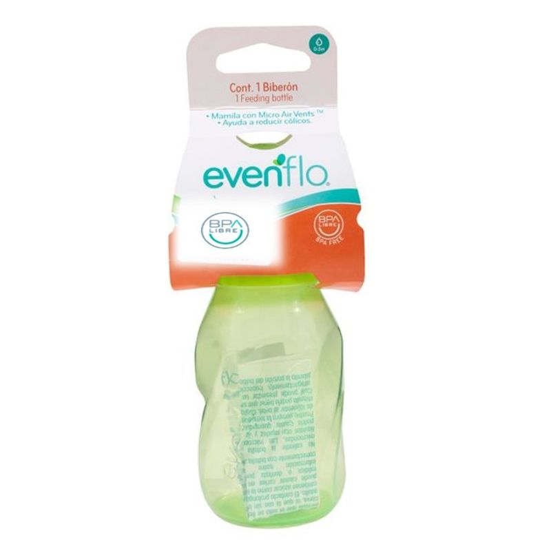 EVENFLO - Biberon 4 Onzas Twist Verde - Evenflo