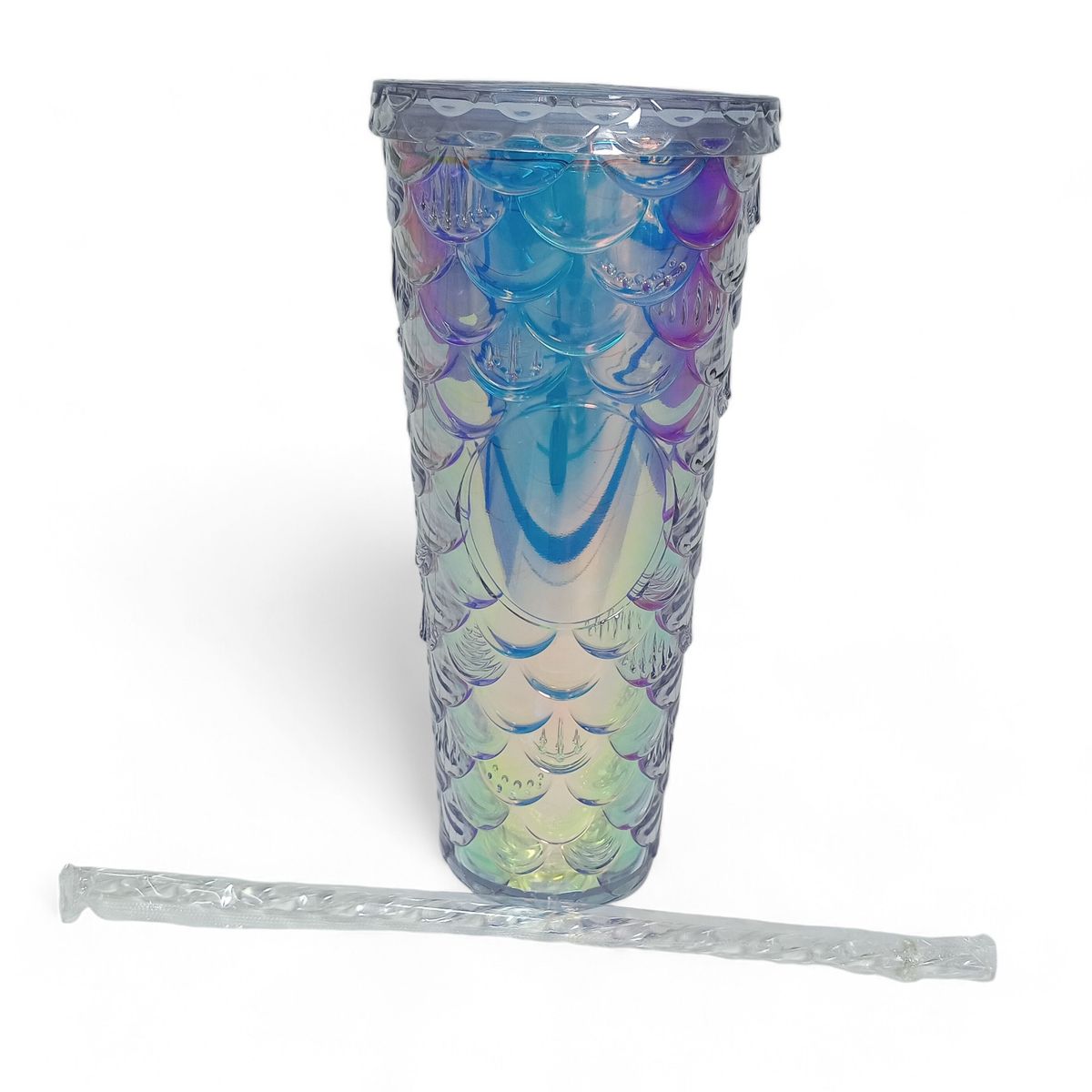 YOYOSO - VASO DE PLASTICO CON TAPA & PITILLO 710ML DEGRADADO - ARCOIRIS
