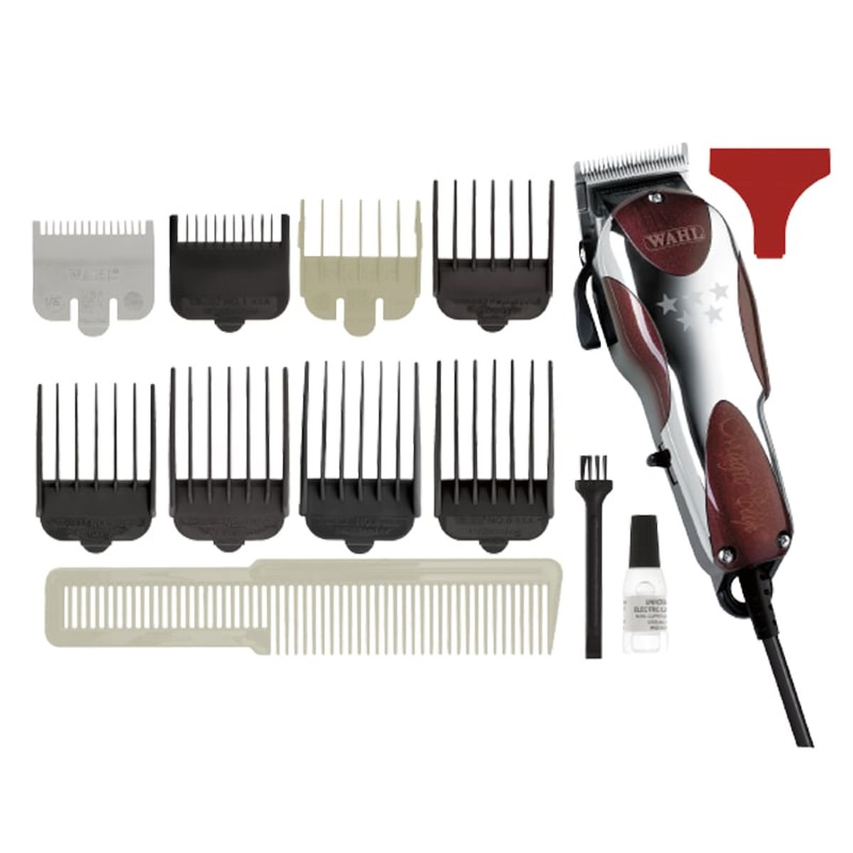 WAHL - Cortadora Professional Wahl Magic Clip 5 Estrellas Roja Con Cable