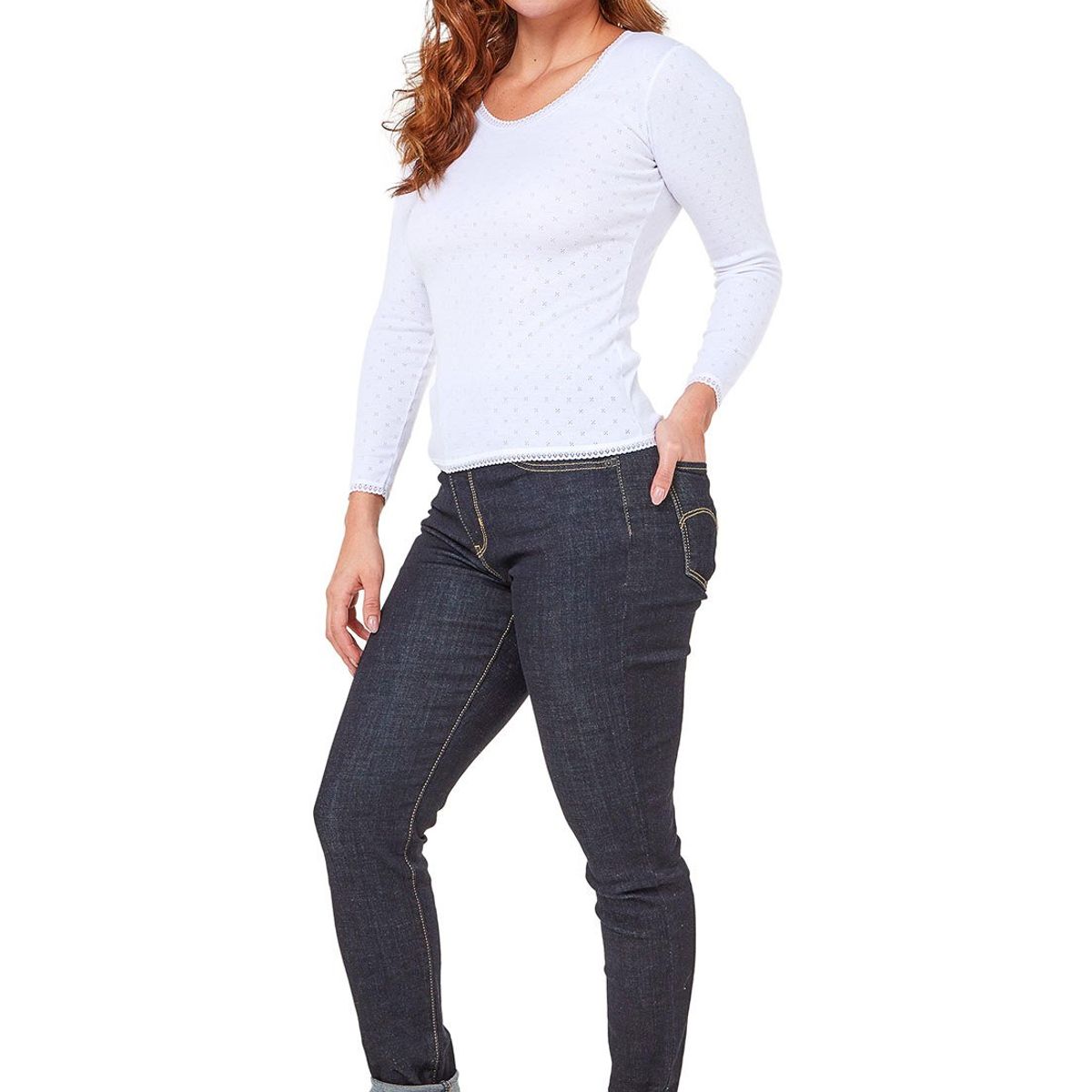 SANTANA - Combo X3 Camiseta Térmica Mujer Blanco