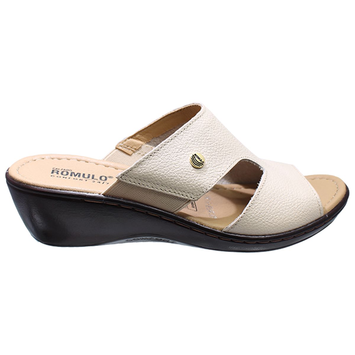CALZADO ROMULO - Romulo Sandalia En Cuero Sin Ajuste Para Mujer
