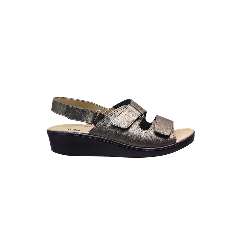 CALZADO ROMULO - Sandalias En Cuero Para Dama Romulo Ajuste Velcro