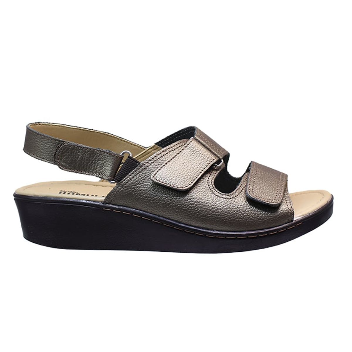 CALZADO ROMULO - Sandalias En Cuero Para Dama Romulo Ajuste Velcro