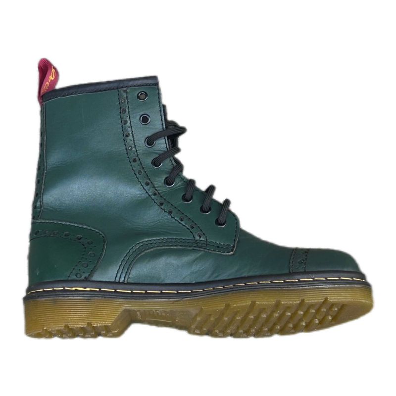 GENERICO - Botas Rolas Tipo Caracas Cuero Mate Verde