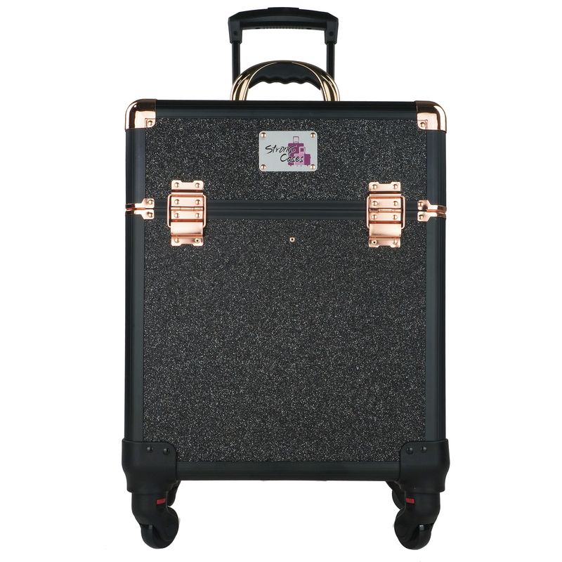 STRONGCASE - Maleta 3372 Black & Rose Gold Sparkling.
