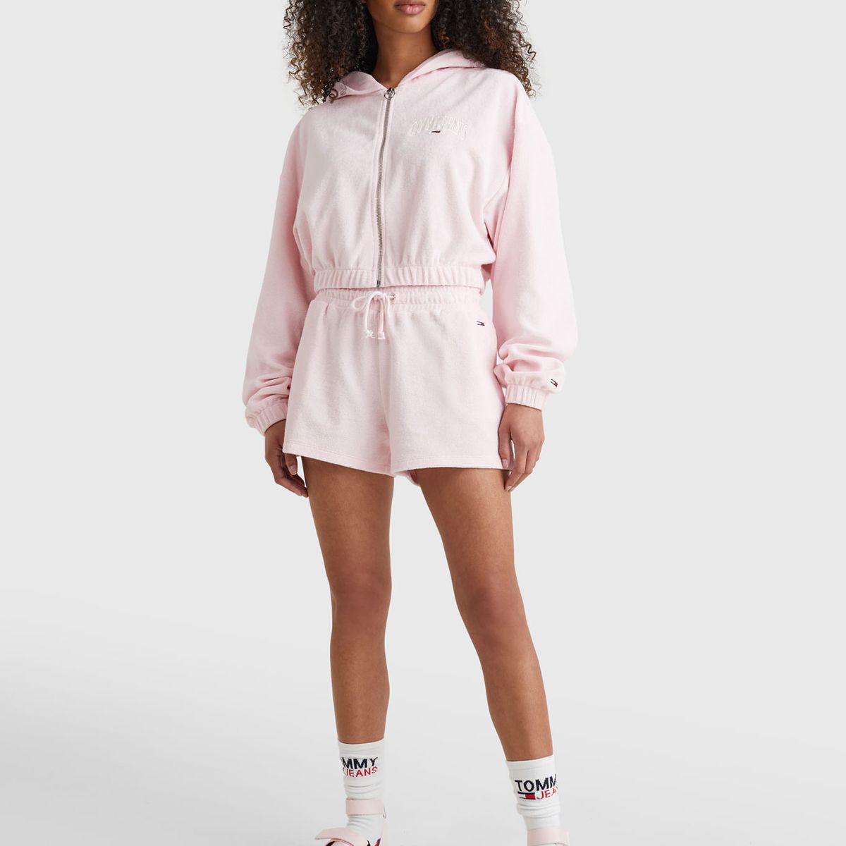 TOMMY HILFIGER - Hoodie Con Hoodie Y Logo Mujer Rosa Tommy Jeans