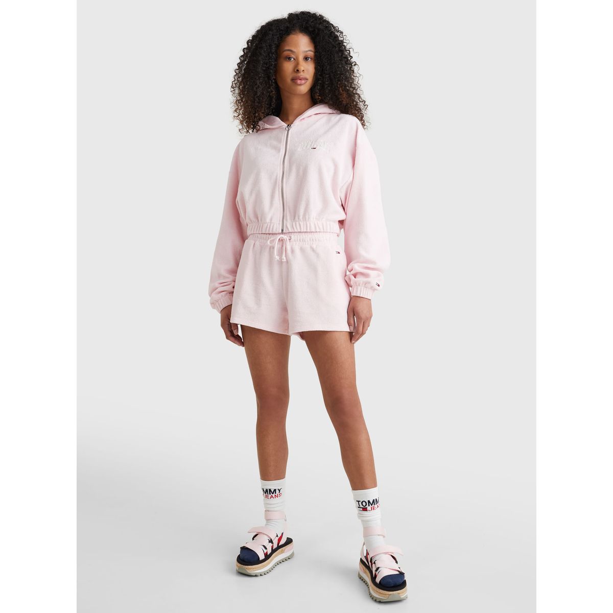 TOMMY HILFIGER - Hoodie Con Hoodie Y Logo Mujer Rosa Tommy Jeans