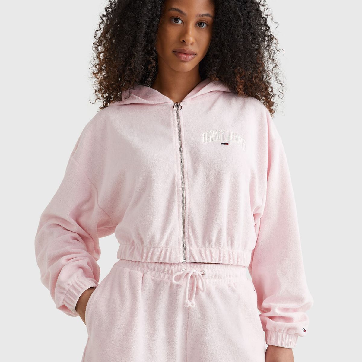 TOMMY HILFIGER - Hoodie Con Hoodie Y Logo Mujer Rosa Tommy Jeans