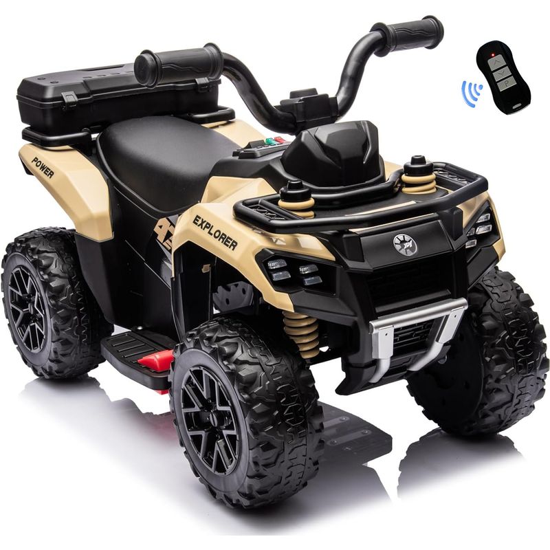 BEBESUNITA - Moto Carro Eléctricos Control Llant Caucho Spray Usb - Beige