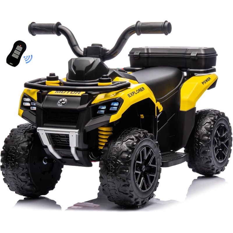 BEBESUNITA - Moto Carro Eléctricos Control Spray Bluetooth Usb - Amarillo