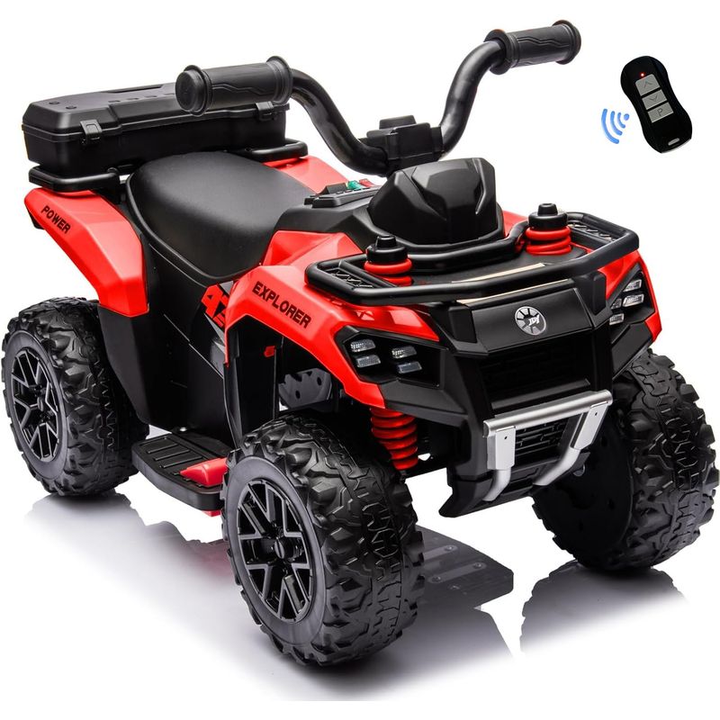 BEBESUNITA - Moto Carro Eléctricos Control Llanta Caucho Spray Usb - Rojo