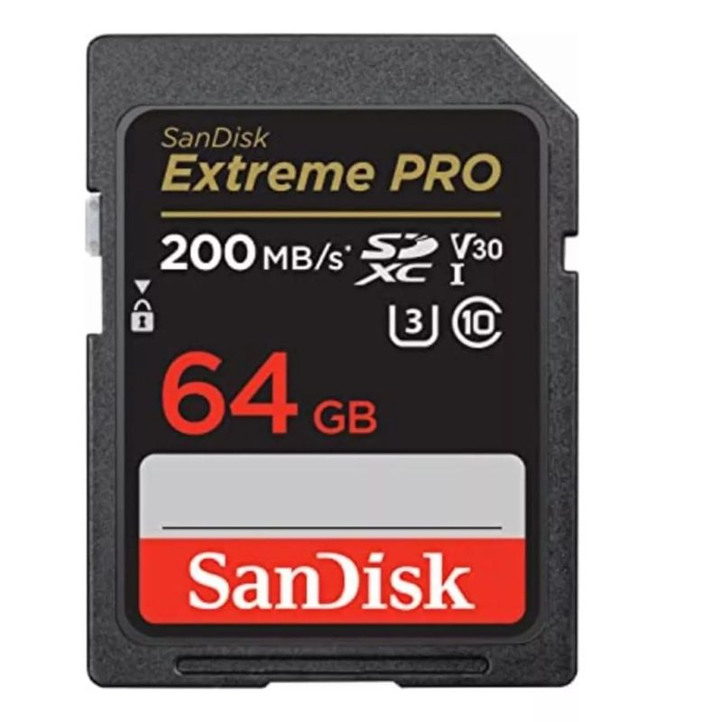 SANDISK - Memoria Sd 64gb 200 Mbs 4k U3 Sdxc Uhs-i Sandisk Extreme Pro