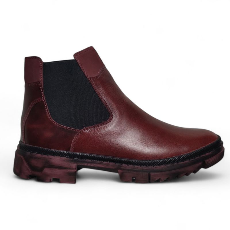 CALZADO CON ALTURA MONSERRATE - Botas en CUERO para hombre marca Monserrate Ref Alcalá color vino