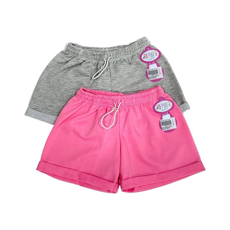 MUNDO BEBE - Short Pantaloneta Niña Set X2 Unidades  Bebé