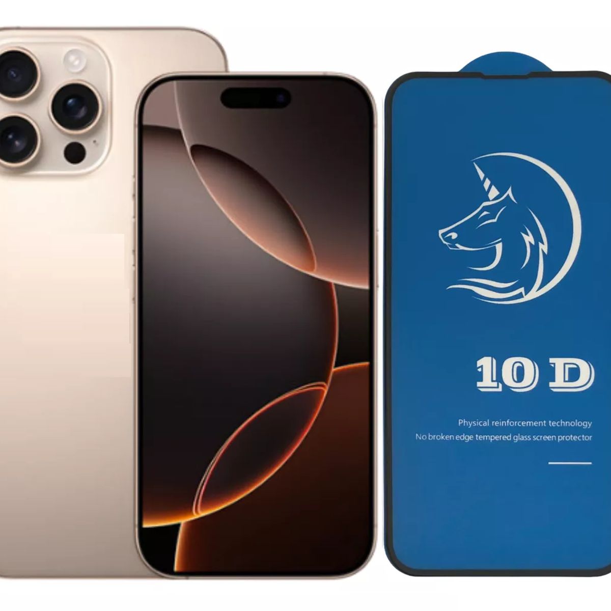 GENERICO - vidrio templado premium 10d Para iphone 15