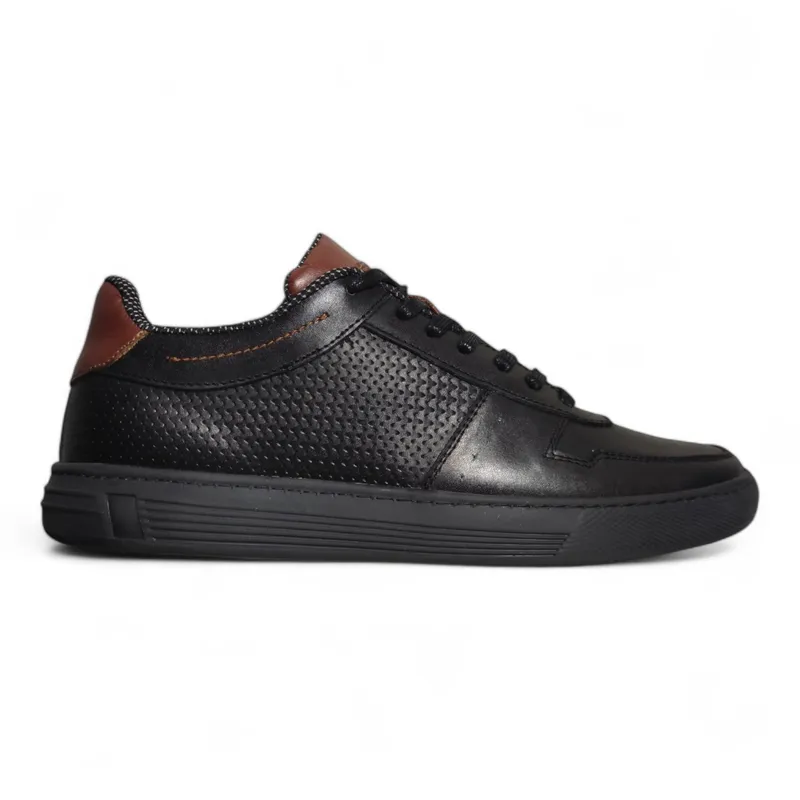 CALZADO CON ALTURA MONSERRATE - Tenis en CUERO para hombre marca Monserrate Ref Páramo color negro