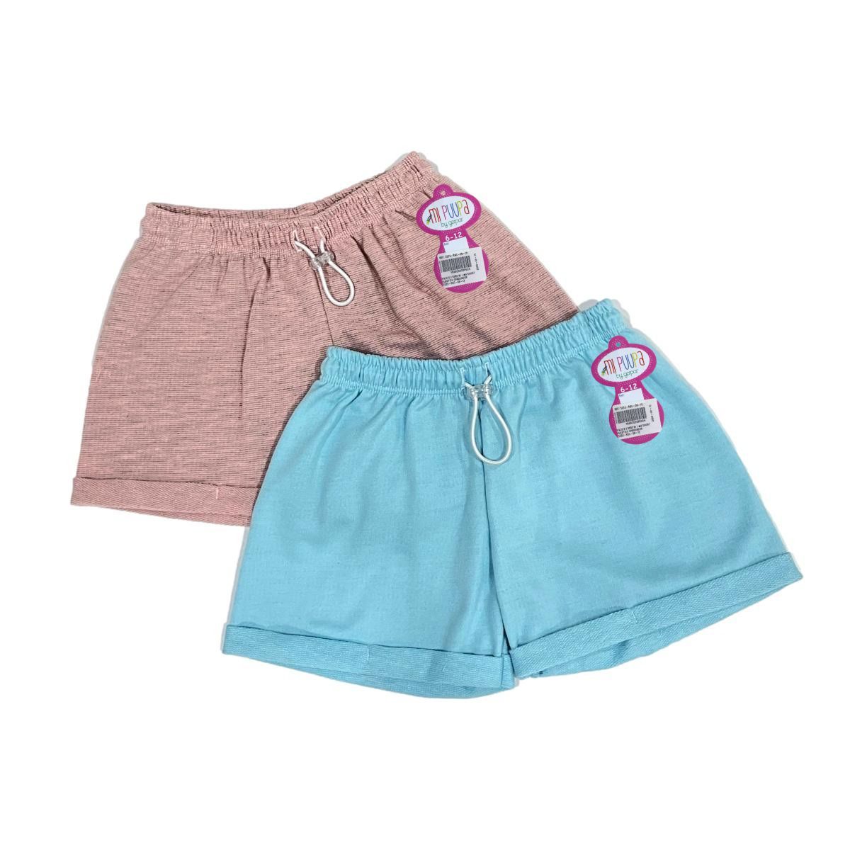 MUNDO BEBE - Short Pantaloneta Niña Set X2 Unidades  Bebé