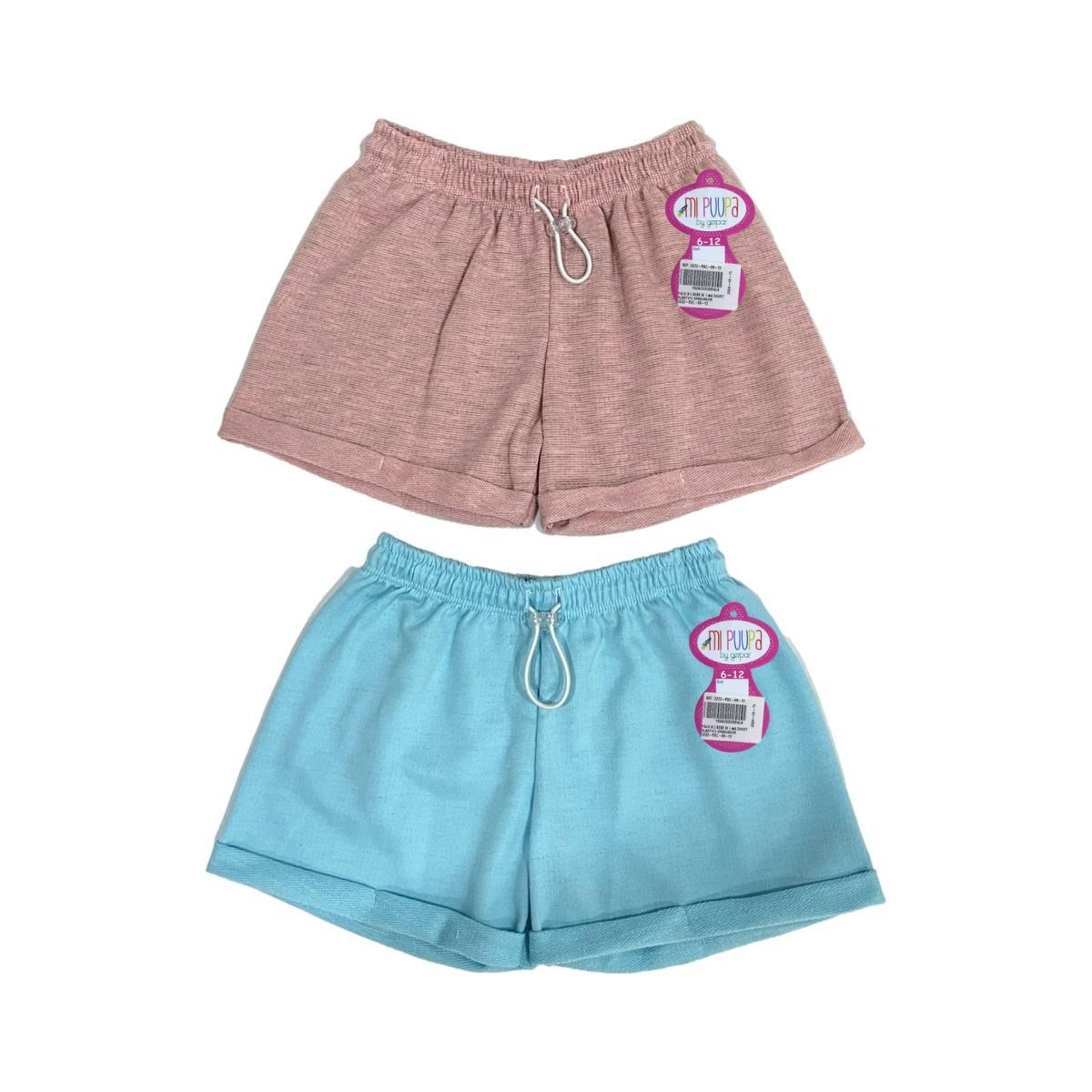 MUNDO BEBE - Short Pantaloneta Niña Set X2 Unidades  Bebé