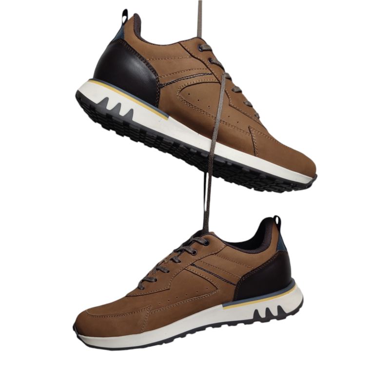 CALZADO CON ALTURA MONSERRATE - Tenis en CUERO para hombre marca Monserrate Ref Calima color Avellana