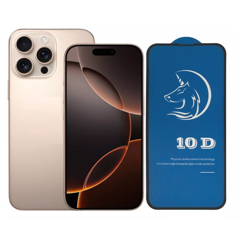 GENERICO - vidrio templado premium 10d Para iphone 16 pro