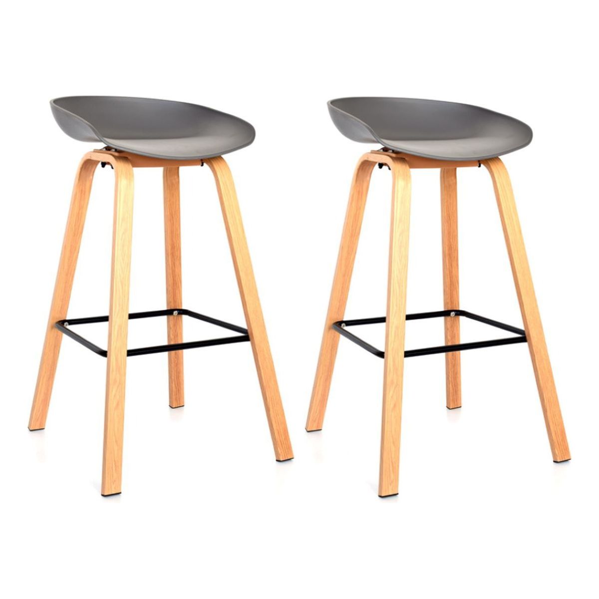 MOBLIHOUSE - Set X2 Silla De Bar Nórdica Ferrara