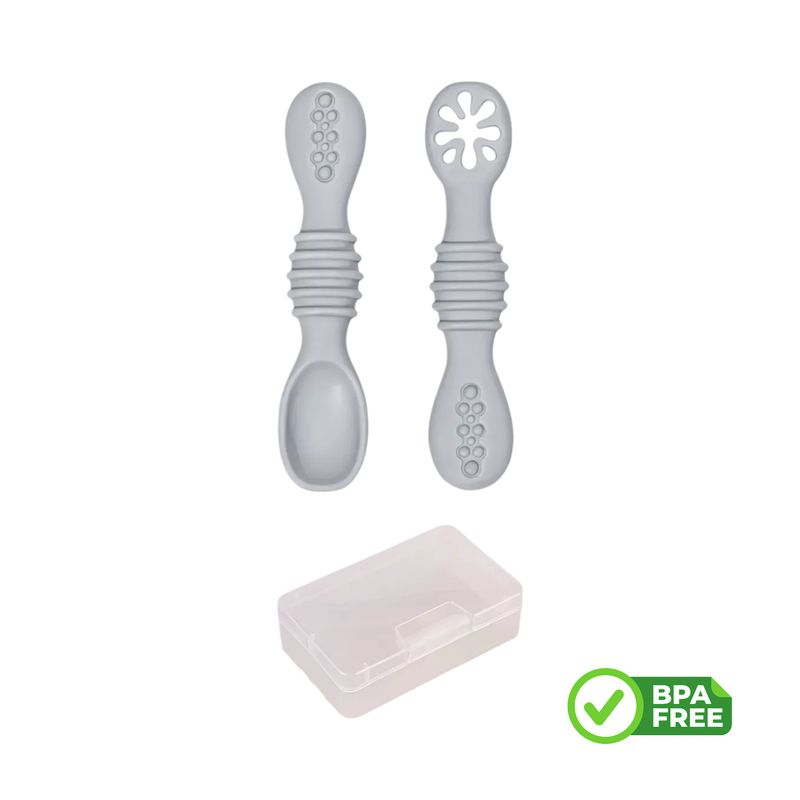 GENERICO - Pre Cuchara Silicona Bebe con Estuche