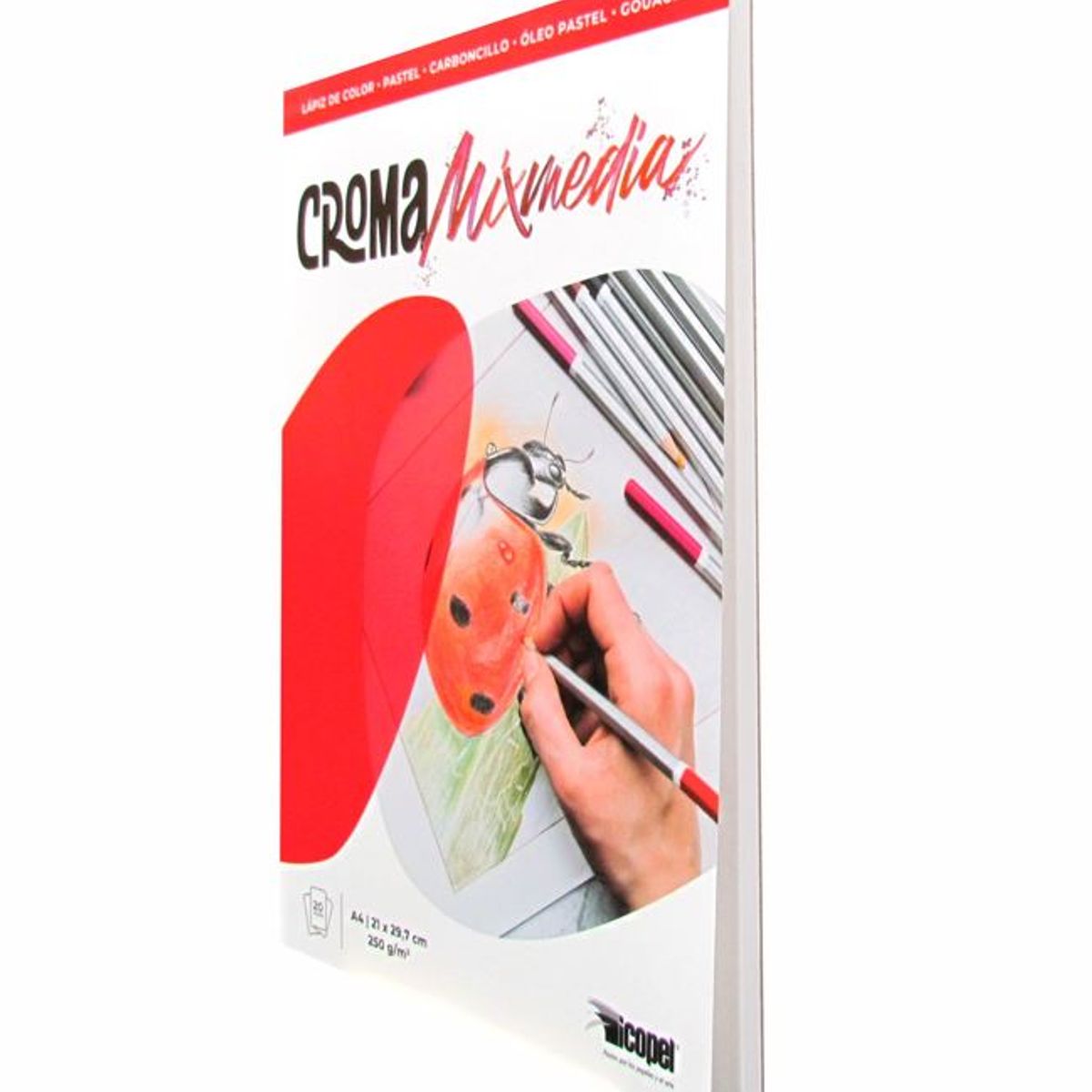 ICOPEL - Block Croma Mixmedia 250 g - A4 x 20 Hjs
